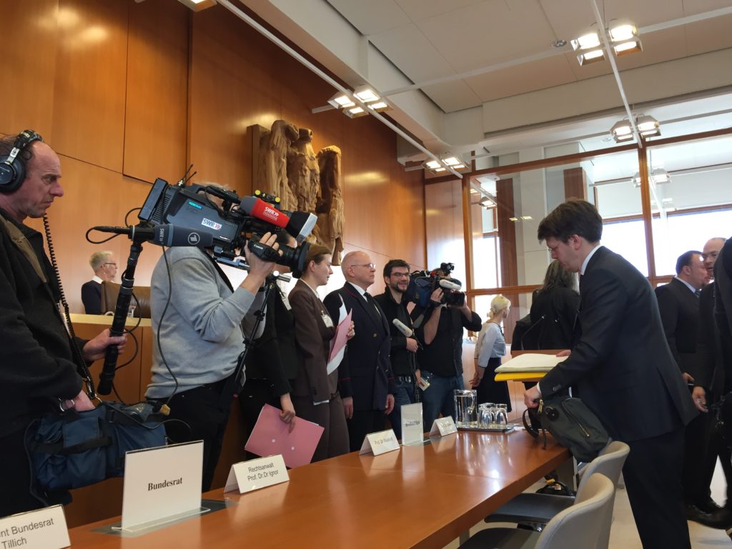 Prof. Christoph Möllers [right] Represented the Bundesrat before the Court